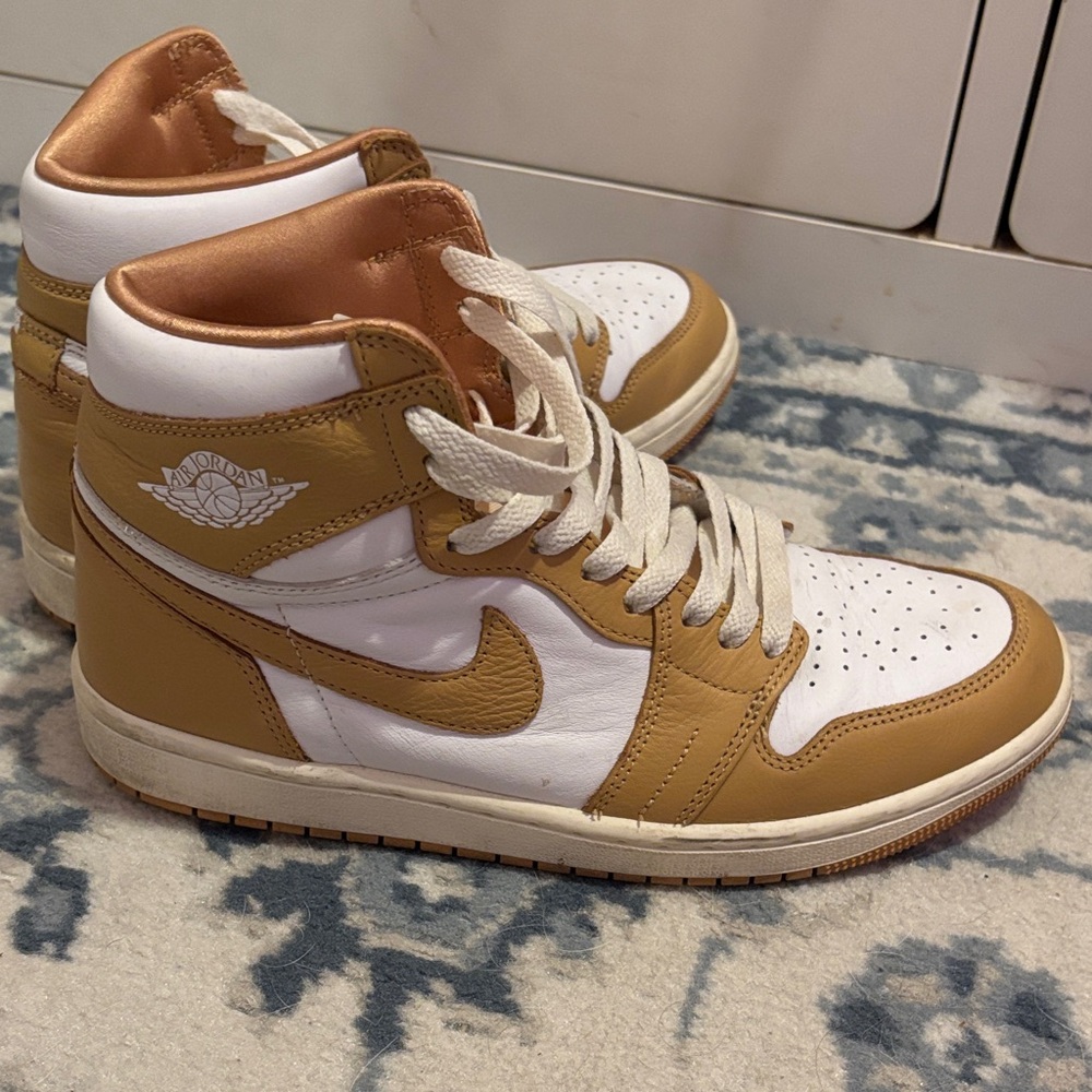 Jordan White and Tan High-Tops